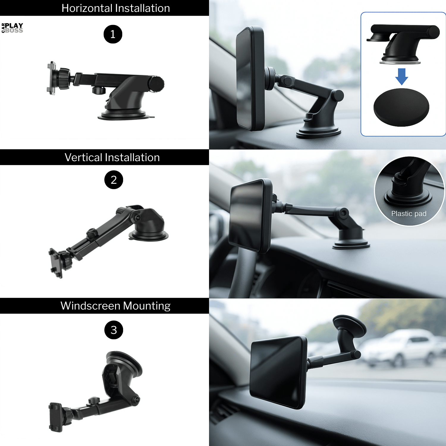 CarPlayBoss Suction Cup Holder - Car Play Boss